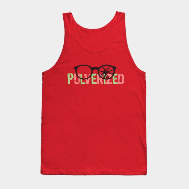 Pulverized Christmas Glasses Tank Top by Doodl